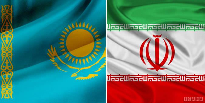 پرچم ایران و قزاقستان